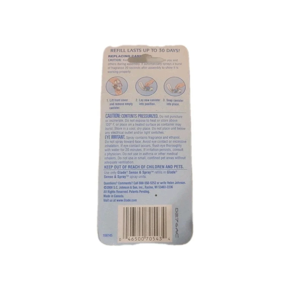 Glade Sense & Spray Refills Powder‎ Fresh Automatic Air Freshener NEW